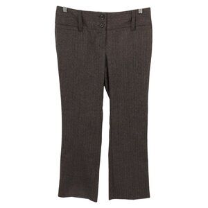 Maurices Juniors 7 Short 7S Brown Heathered Low Rise Trouser Dress Pants NEW